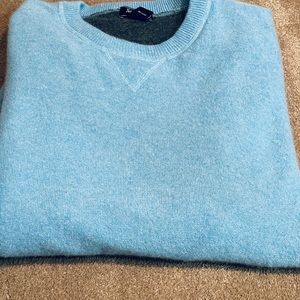 Men’s 100% Cashmere Sweater, Perfect Holiday Gift! Crew Neck,Blue